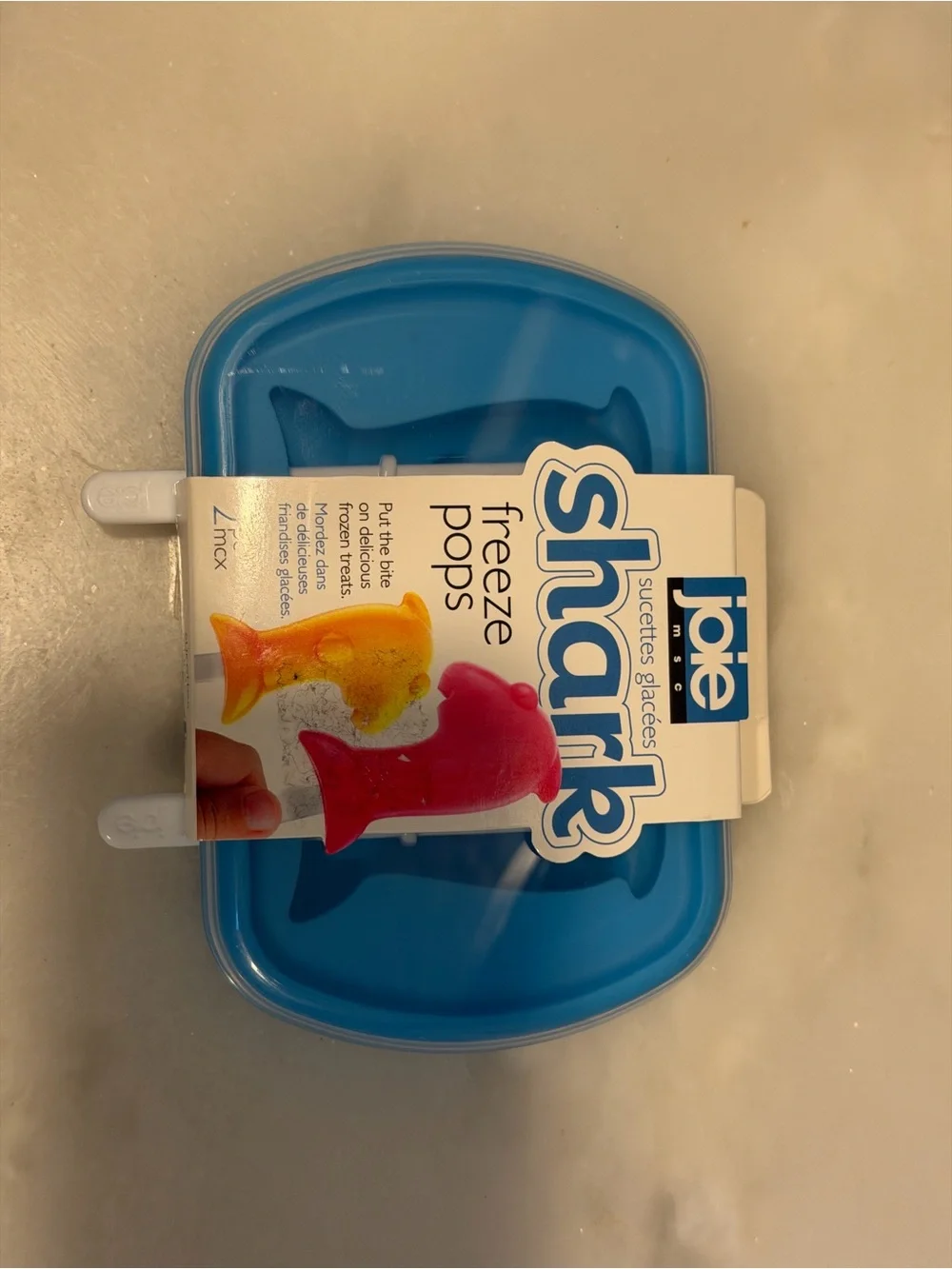 Joie Shark Freeze Pops Mold - Blue Silicone Shark Popsicle Tray